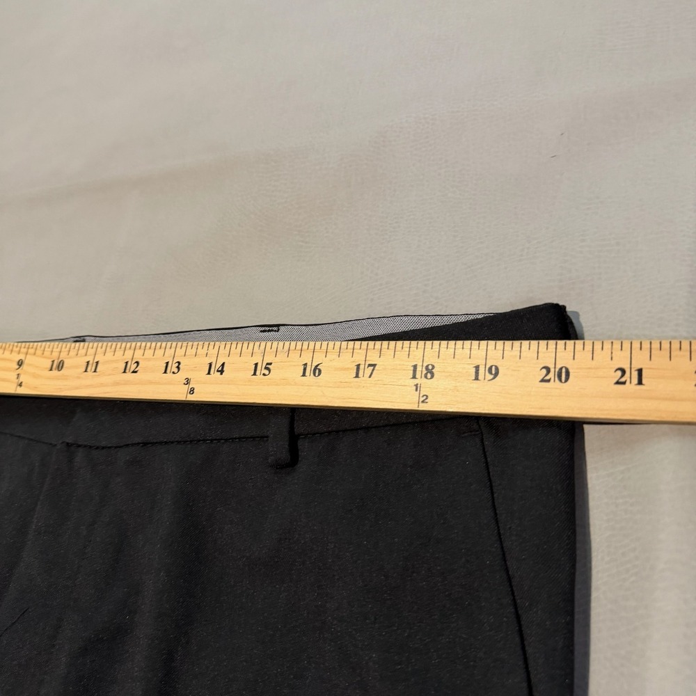 New Van Heusen Flex Slim Fit Men Dress Pant Black 38x30 Flat Front Commuter-6588 - Picture 8 of 12